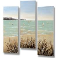 Hill Interiors 3 Piece Seascape Oil Painting