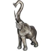 Hill Interiors Small Reaching Elephant Figurine Silver Effect