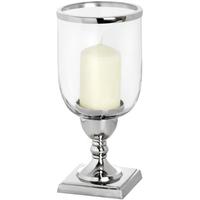 hill interiors nickel round tall candle lamp