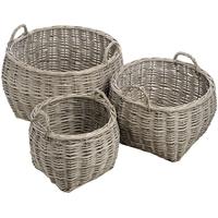 Hill Interiors Wicker Storage Baskets (Set of 3)