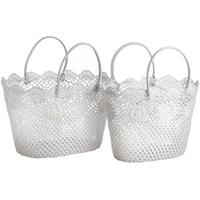 Hill Interiors Lace Effect Occasional Bags (Set of 2)