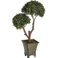 Hill Interiors Double Ball Plant in Metal Pot