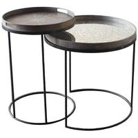 High Round Tray Table Set