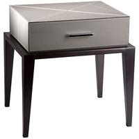 Hilton Chocolate Oak and Gunmetal Leather Table