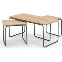 Hill Coffee and 2 x Nesting Side Tables, Ash and Grey