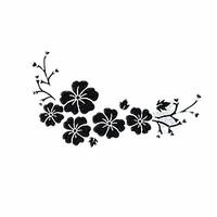 Hibiscus Flowers Car Stickers, Personalized Decorative Cover