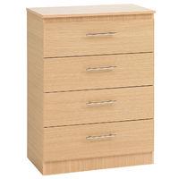 Hilton 4 Drawer Jumbo Chest Beech