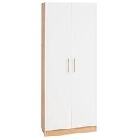 hilton 2 door wardrobe oak and white front