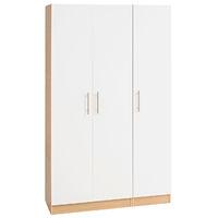 Hilton 3 Door Wardrobe Oak and White Front