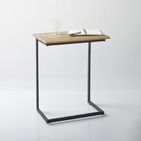 Hiba Solid Joined Walnut and Steel Occasional Table
