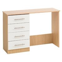 Hilton Dressing Table Single Oak and White Front