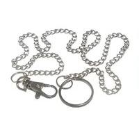 Hipster Jailors Key Ring Clip on Clasp Nickel Plated Steel with Chain ( pack of 12 )
