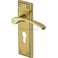 Hilton Euro Profile Door Handle (Set of 2) Finish: Mayfair Split