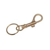 hipster jailors key ring clip on clasp brass plated steel pack of 10 