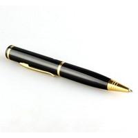 high video resolution gold accented spy video camera pen with 4gb micr ...