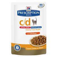Hill\'s Prescription Diet Feline - c/d Urinary Stress Reduced Calorie - Saver Pack: 24 x 85g