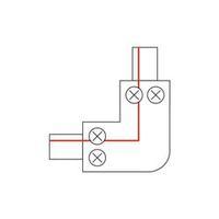 High voltage mounting rail L-shape connector SLV 1-phase 143061 White