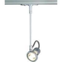 High voltage mounting rail light 1-phase GU10 50 W HV halogen SLV Kaspo 143422 Silver-grey