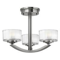 Hinkley Lighting Meridian 3 Lamp Semi Flush Ceiling Light