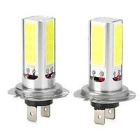 High Power H7/H4/T20 20W 6500K 1300lm 4-COB LED Cool White Car Head Light / Foglight (12~24V / 2 PCS)