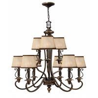 hinkley lighting plymouth 9 light chandelier with vintage inspired can ...