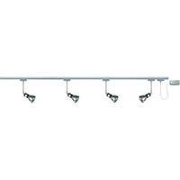 High voltage mounting rail light set URail G9 168 W HV halogen Paulmann Amfortas Chrome (matt)