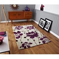 high quality lavish purple patterned area rug 1512 phoenix 60cm x 120c ...