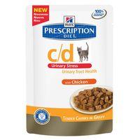 Hill\'s Prescription Diet Feline - c/d Urinary Stress Chicken - 12 x 85g pouches
