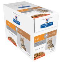 Hills Prescription Diet Feline  k/d+Mobility Chicken - 12 x 85g pouches