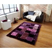 high shine soft shaggy purple border rugs piccadilly 04 150cm x 230cm  ...