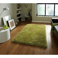 High Class Dense Vibrant Green Super Soft Shaggy Rug - Seattle 80cm x 140cm (2\'7\