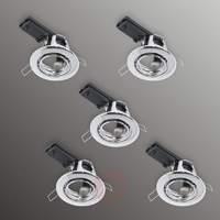 high-voltage recessed light, set of 5