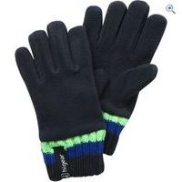 Hi Gear Kids\' Kinder Fleece Rib Glove - Size: M-L - Colour: Blue / Green