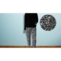 High Waisted Black Floral Trousers