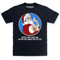 hipster santa t shirt