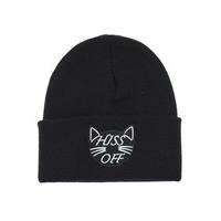 Hiss Off Embroidered Beanie Hat