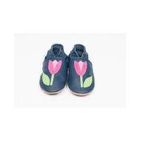 Hippychick Baby Shoes Navy/Pink Tulip