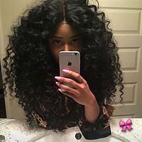 High Density Curly Synthetic Lace Front Wig Deep Curl Heat Resistant Sale