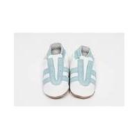 hippychick baby shoes whiteblue trainer