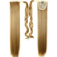 high quality synthetic 24 inch long clip in ponytail straight hair pie ...