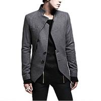 High Quality Men\'s Long Sleeve Regular Blazer , Cotton / Linen Pure Men Coat