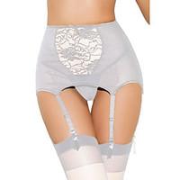 high waisted lace hollow out garter belt