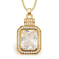 High Quality Zircon Pendants Women/Men Vintage Jewelry Gift 18K Gold Plated Fashion African Crystal Necklace P30102