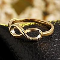 High Quality Gold Plated Infinity Ring Endless Love Symbol Wholesale Fashion Rings For Women