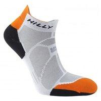 Hilly Marathon Fresh Socklet - Mens - Grey/Orange/Black