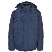 hilfiger denim quilted hooded jacket