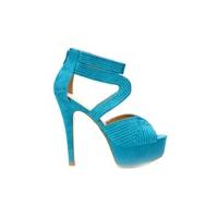 High Flyer T Bar Sandals In Blue