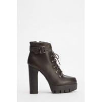 High Block Heel Ankle Boots