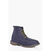 Hiking Boots With Borg Lining - navy