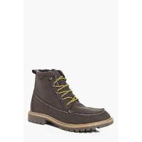 hiking boots with borg lining brown